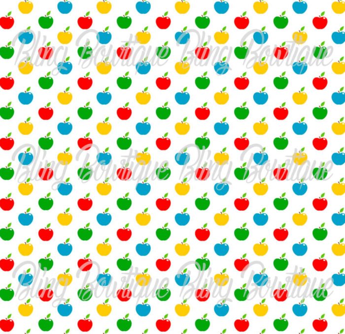 School Days Apples Fabric