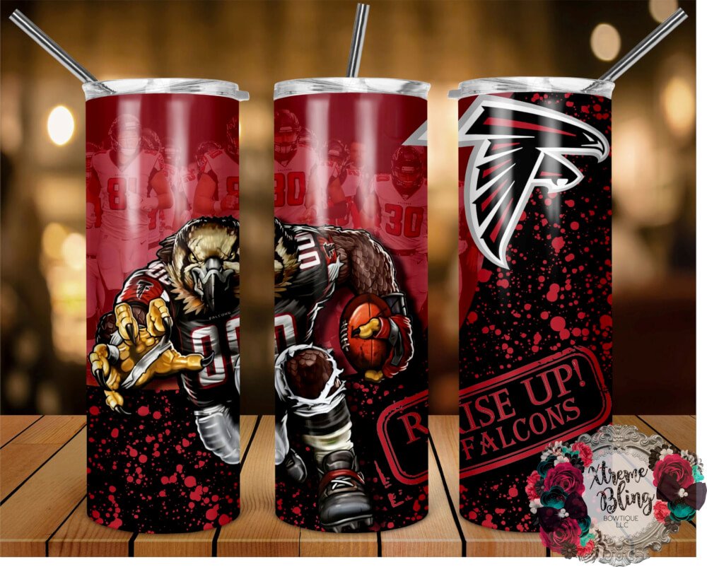 Atlanta Falcons Ready To Press Sublimation Print for 20oz Straight Skinny  Tumbler