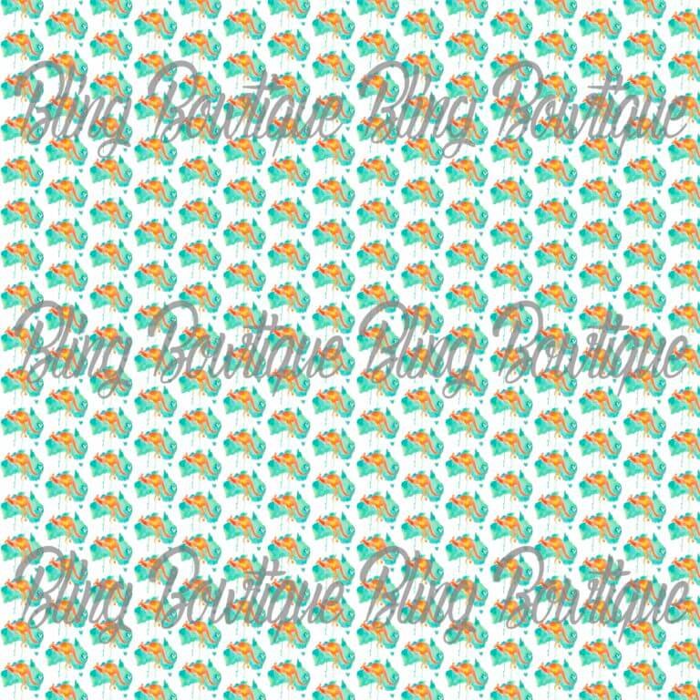 Australia Watercolor Fabric