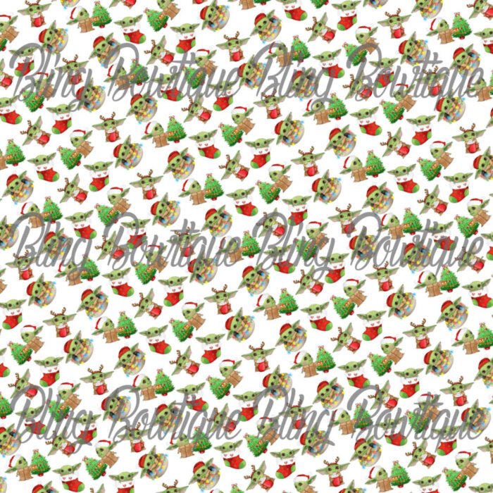 Baby Yoda Christmas Baby Yoda Christmas Fabric