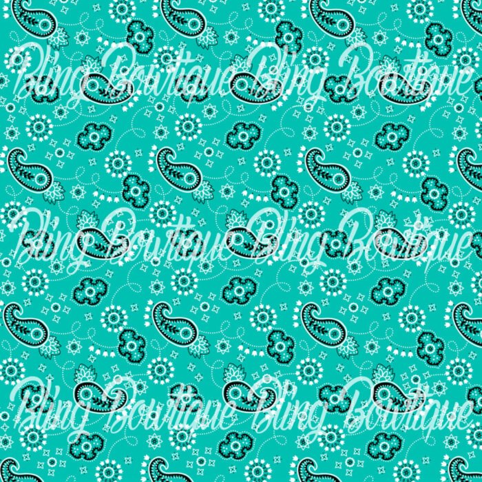 Bandana Teal Fabric