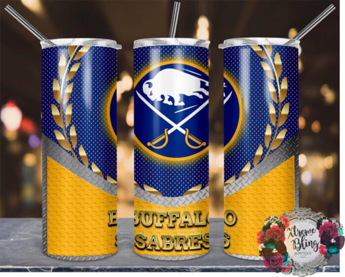 Buffalo Sabres Ready To Press Sublimation Print for 20oz Straight Skinny Tumblers