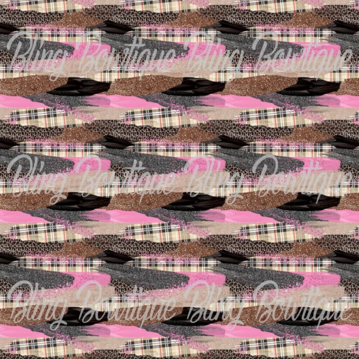Burberry Pink Brushstrokes Fabric