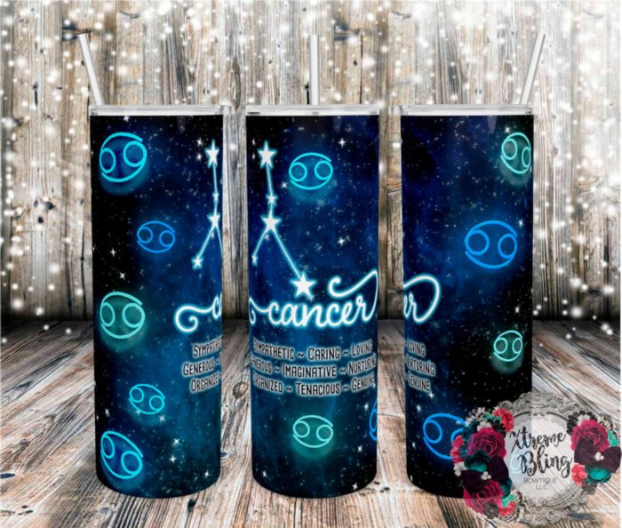Cancer 20oz Straight Skinny Tumbler