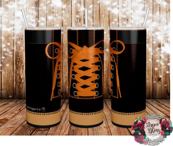Carhartt Dark Brown Ready To Press Sublimation Print for 20oz Straight Skinny Tumbler
