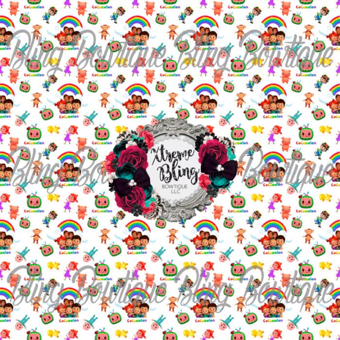 Cocomelon & Rainbows Fabric