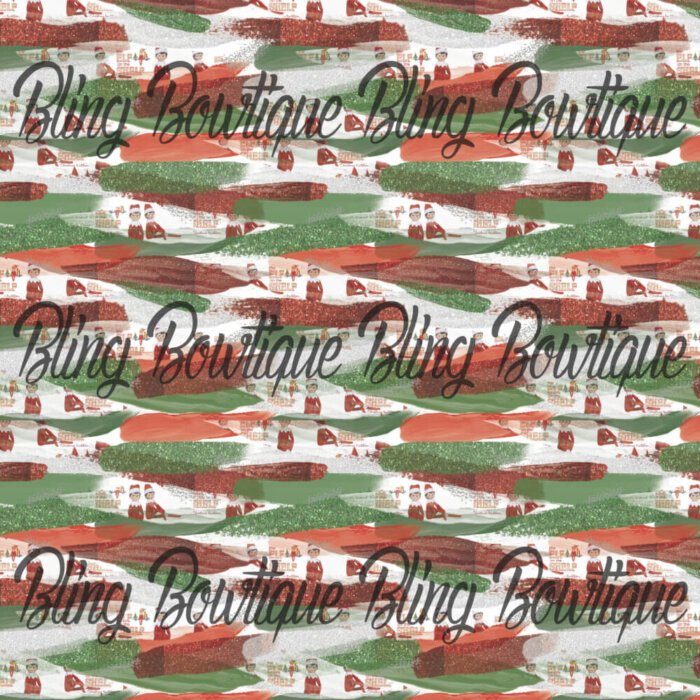 Elf on the Shelf Brushstrokes Elf On The Shelf Brushstrokes Fabric