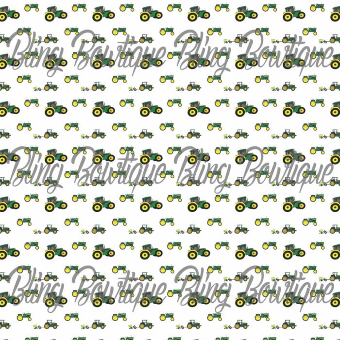 Green Tractors Fabric