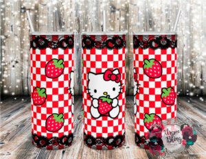 Hello Kitty LV Inspired Pink Ready To Press Sublimation Print for 20oz  Straight Skinny Tumbler – Xtreme Bling Bowtique