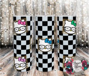 Hello Kitty LV Inspired Pink Ready To Press Sublimation Print for 20oz  Straight Skinny Tumbler – Xtreme Bling Bowtique