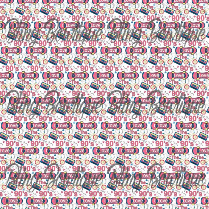 I Love The 90's Fabric