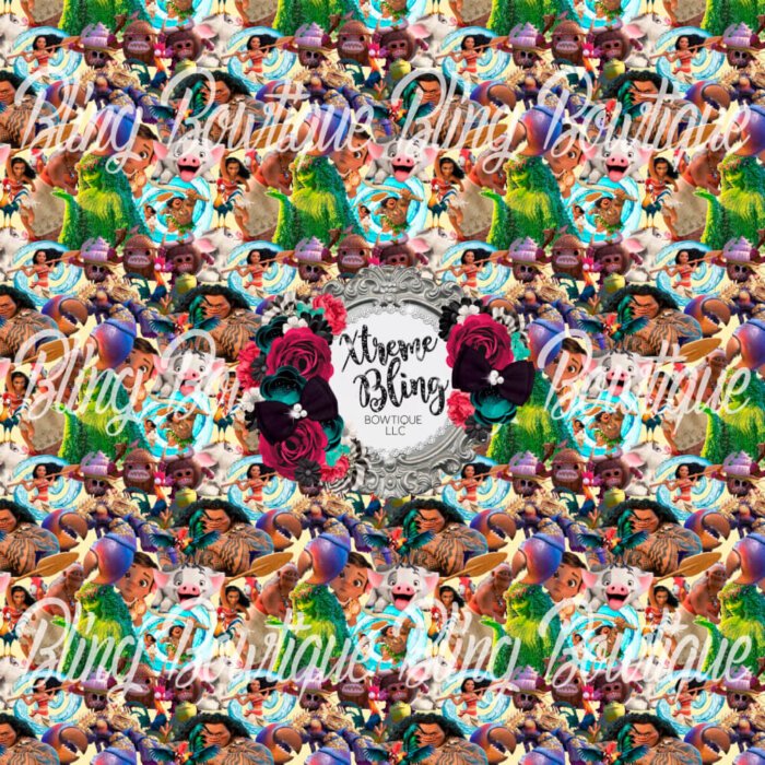 Moana Collage Fabric