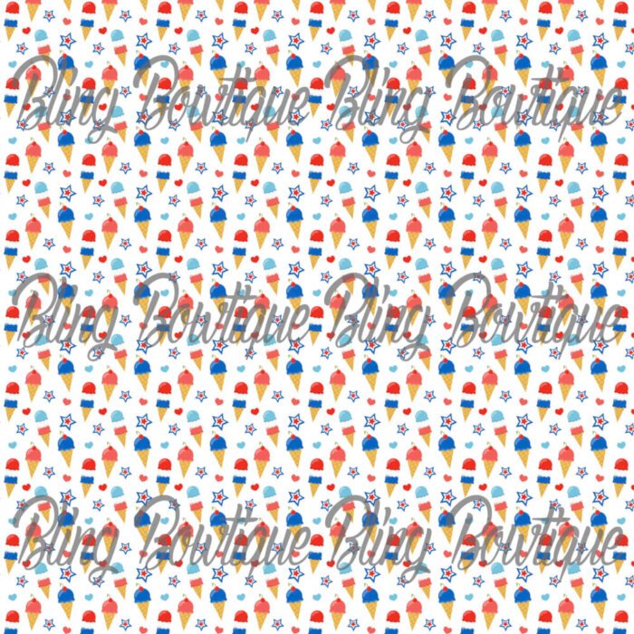 Patriotic Ice Cream Fabric