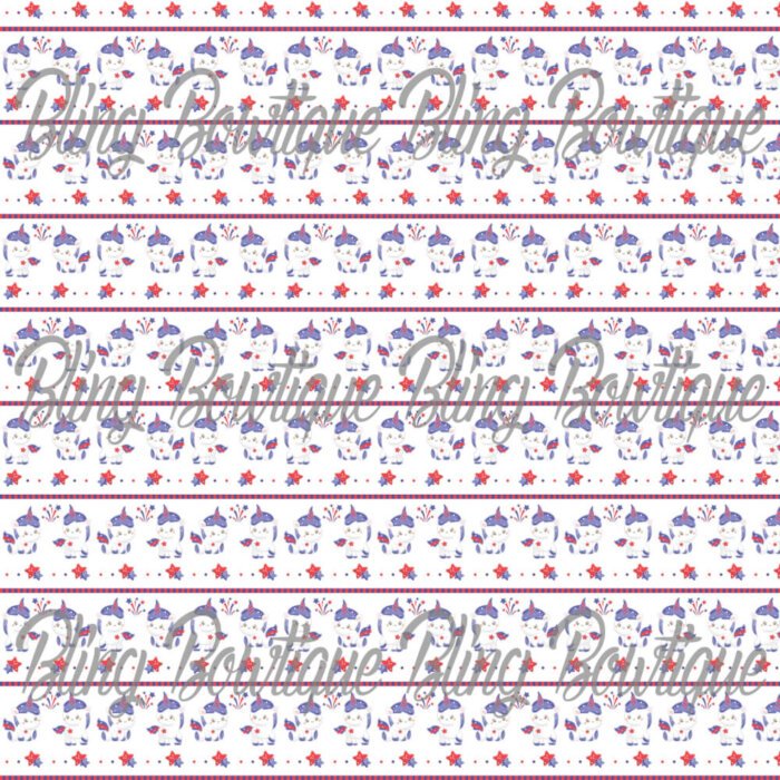 Patriotic Unicorn Fabric