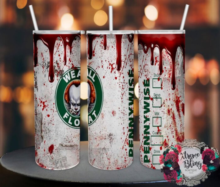 Personalized Starbucks Inspired Holiday Skinny Tumbler, Sublimation