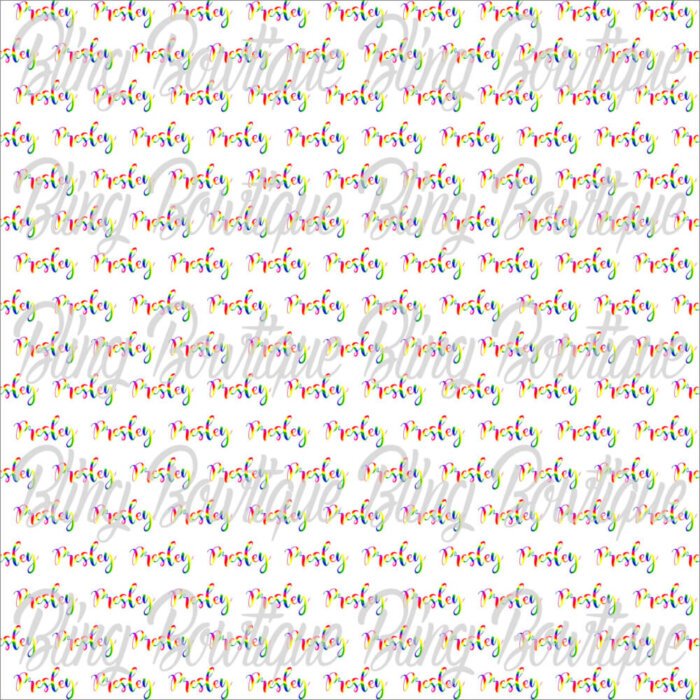 Personalized Name Fabric