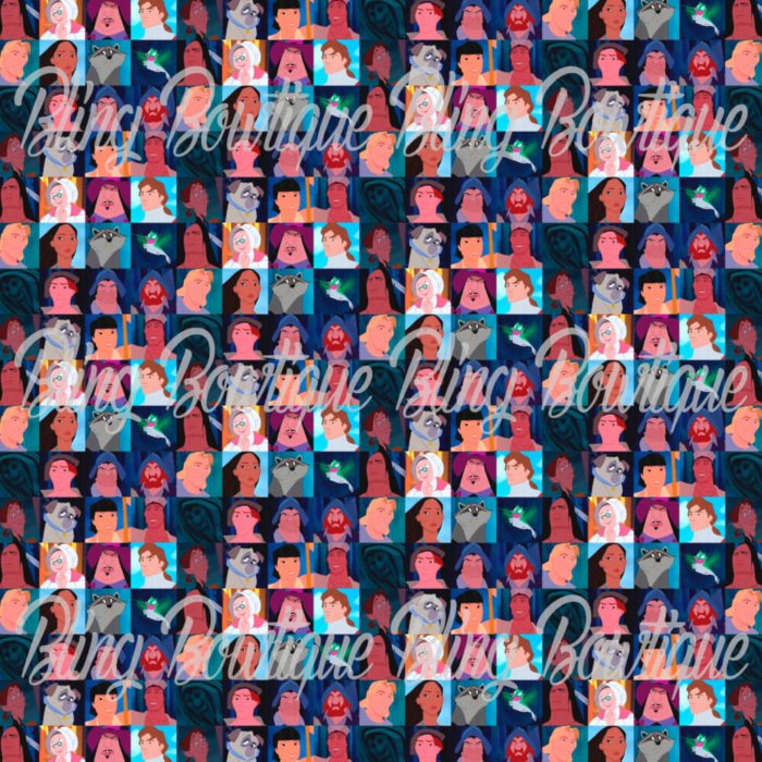 Pocahontas Collage Fabric