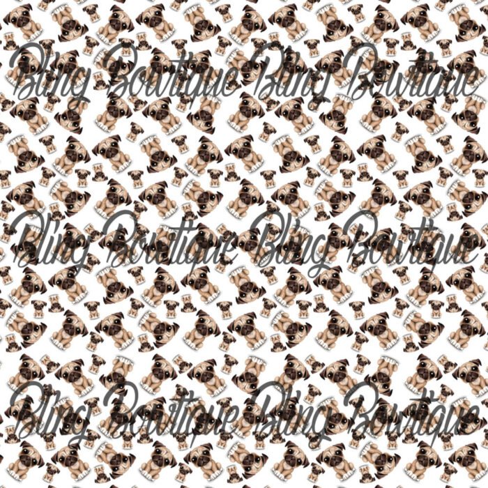 Pug Large Eyes Fabric