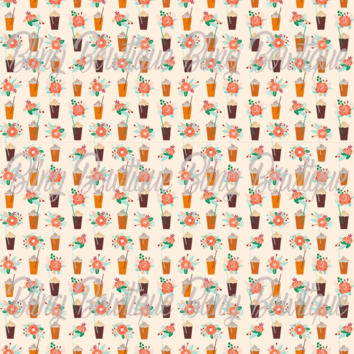 Pumpkin Spice Latte 1 Fabric