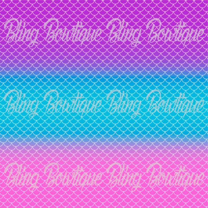 Mermaid Purple, Teal, Pink Smaller Scales Fabric