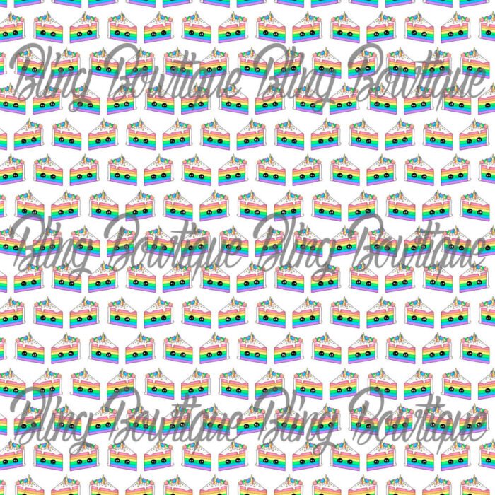 Unicorn Birthday Cake Fabric