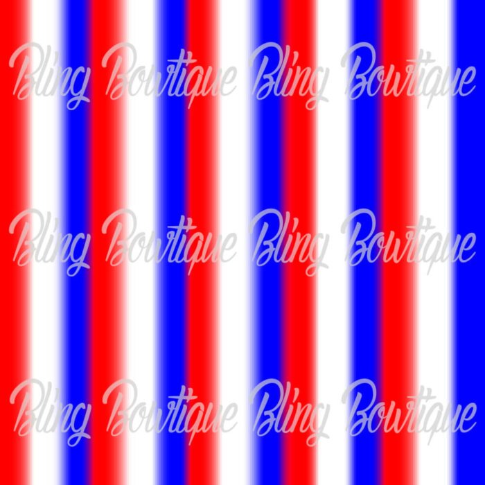 Patriotic Red White Royal Striped Fabric