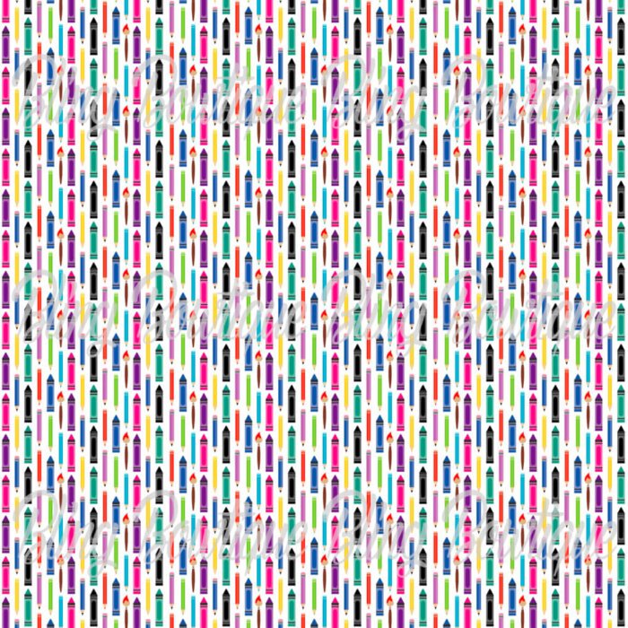 School Days Pencils and Crayons Fabric