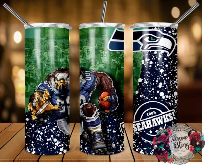Seattle Seahawks (C) Seattle Seahawks Ready To Press Sublimation Print for 20oz Straight Skinny Tumblers