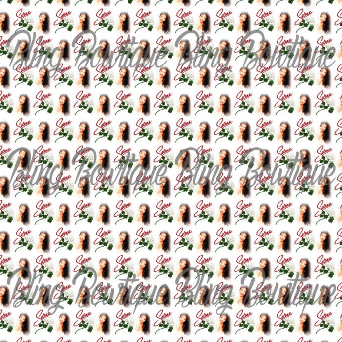 Selena White Rose Fabric