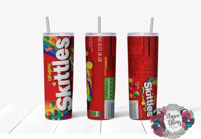 Skittles Skittles Ready To Press Sublimation Print for 20oz Straight Skinny Tumbler