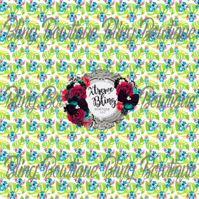 Stitch on Palm Trees Fabric