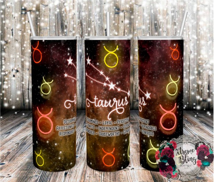 Taurus 20oz Straight Skinny Tumbler