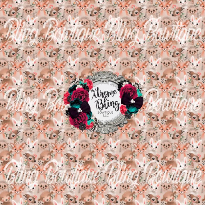 Woodland Animals Watercolor Fabric