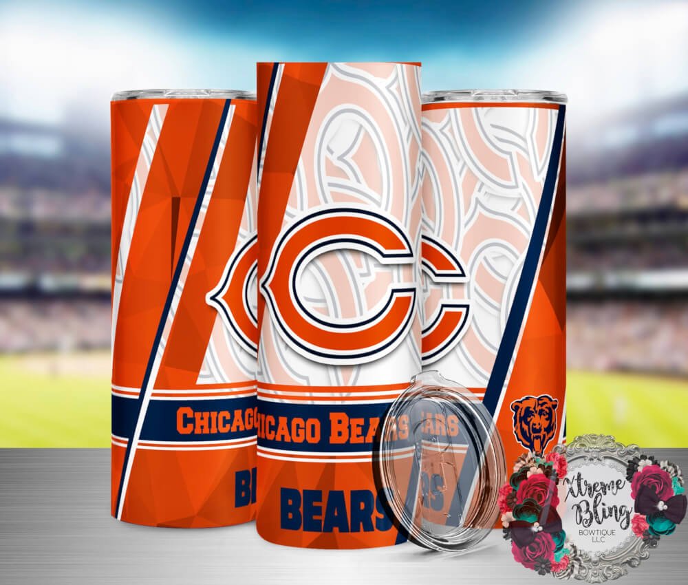 Chicago Bears Ready To Press Sublimation Print for 20oz Straight