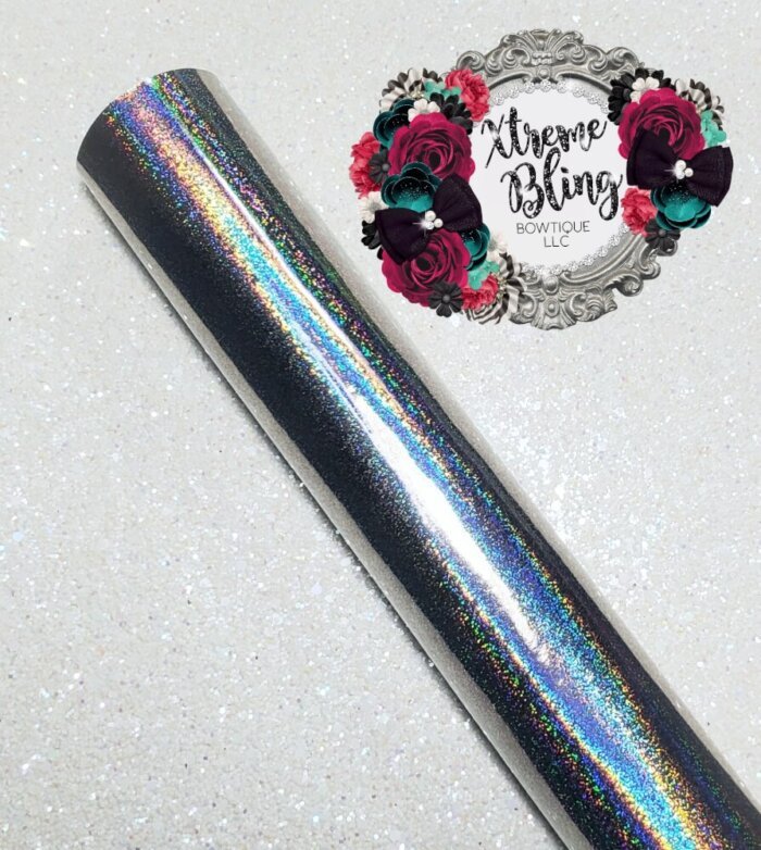 Silver Holographic Glitter Fabric (1b)