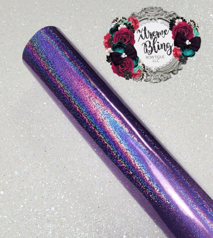 Purple Holographic Glitter Fabric (1c)