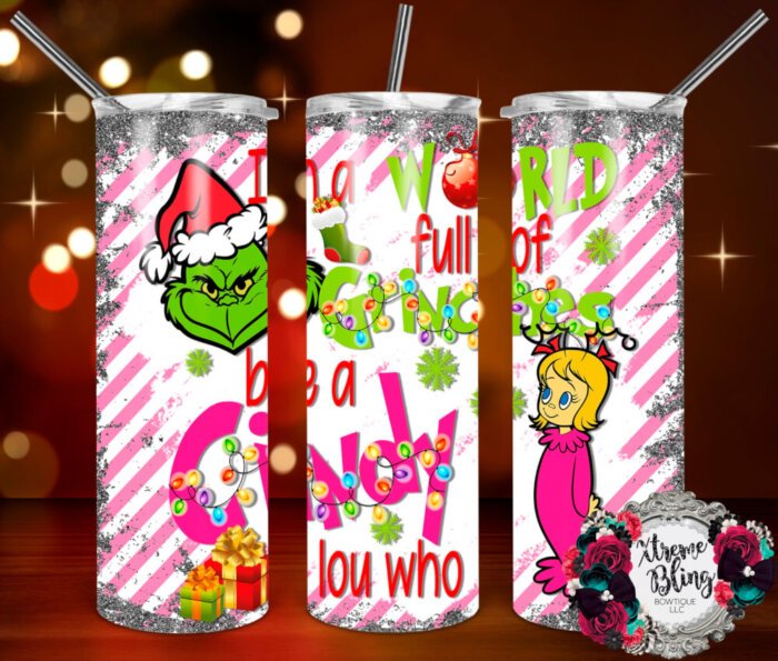 Christmas Grinch Starbucks Skinny Tumbler