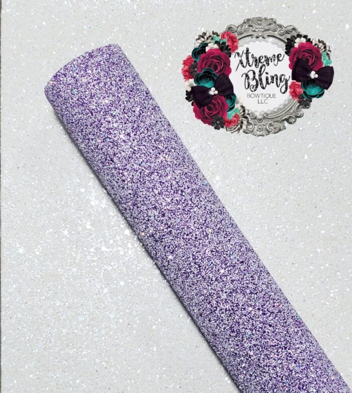 Purple and White Glitter Fabric (4f)