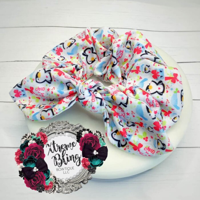 It's Flippin Christmas Bow Strip-Ready To Fold, or Scrunchie