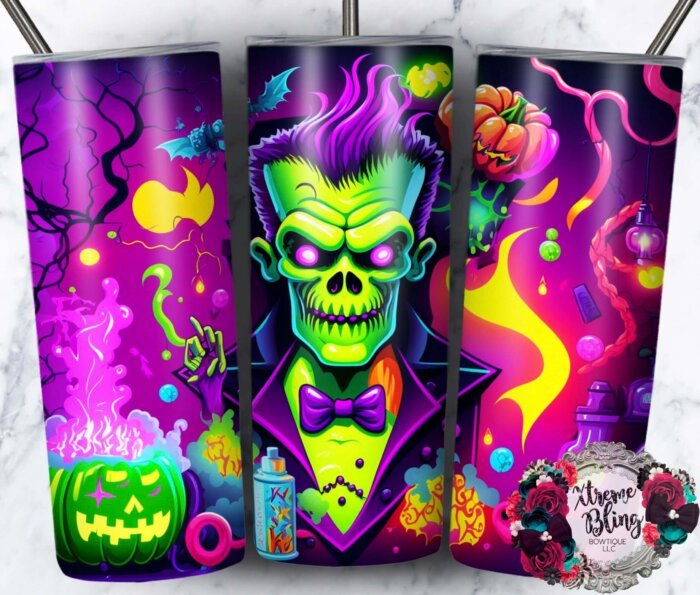 Neon Halloween 12 20oz Straight Skinny Tumbler