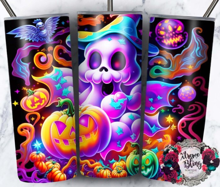 Neon Halloween 14 20oz Straight Skinny Tumbler