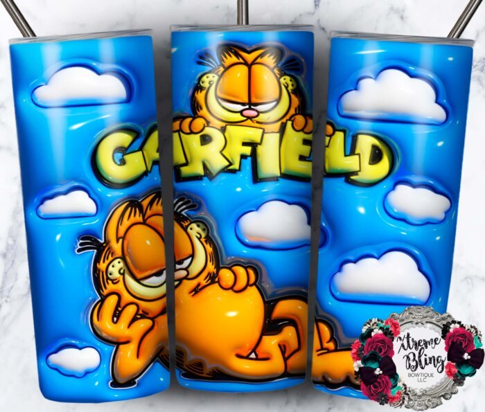 Puffy Garfield 20oz Straight Skinny Tumbler