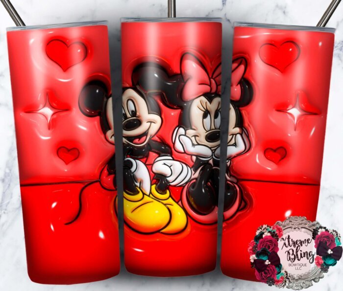Puffy Mickey & Minnie 20oz Straight Skinny Tumbler