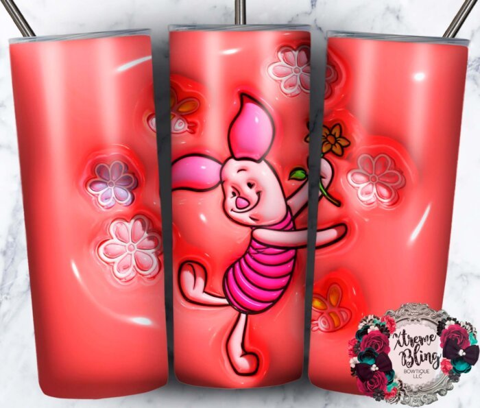 Puffy Piglet 20oz Straight Skinny Tumbler