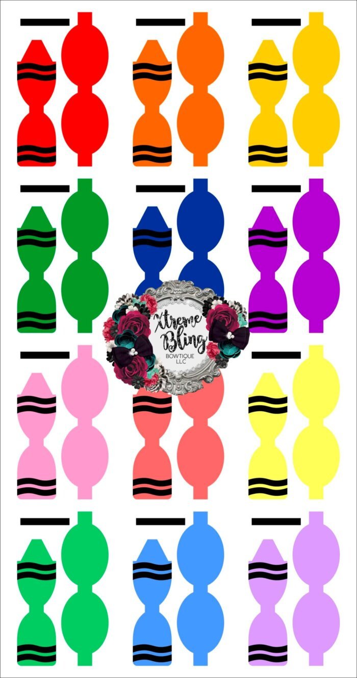 Pencils & Crayons Hand Cut Sheet