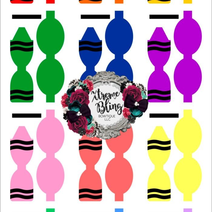 Pencils & Crayons Hand Cut Sheet