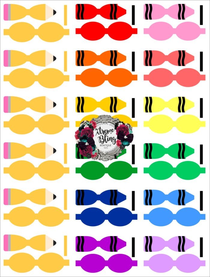 Pencils & Crayons Hand Cut Sheet