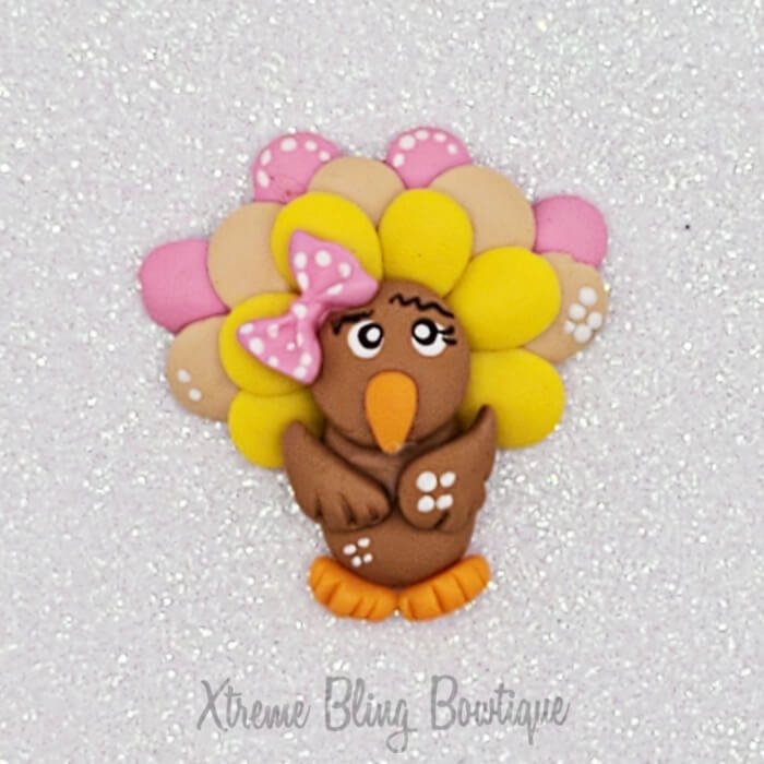Turkey Pink Bow Clay (Includes 1 Clay) (4C)