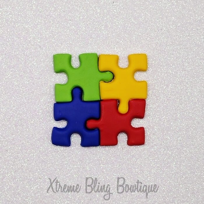 Autism Awareness Square Puzzle Piece Clay (Includes 1 Clay) (33E)