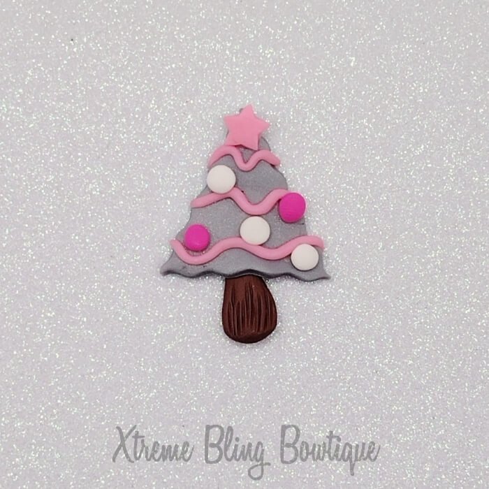 Christmas Tree Gray Pink Star Clay (Includes 1 Clay) (32C)